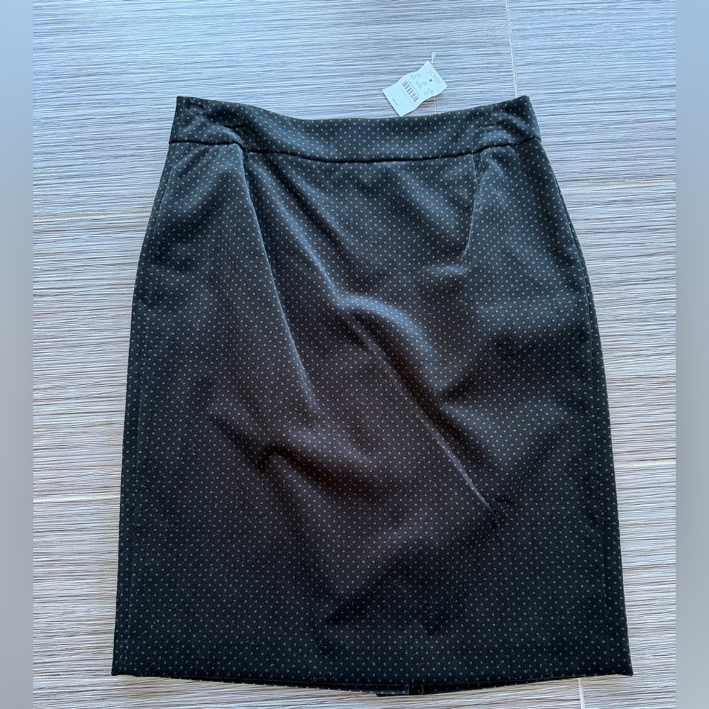 J.Crew pencil velvet dot lined skirt size 10 NWT